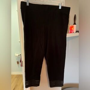 Torrid crop leggings with mesh hem detail